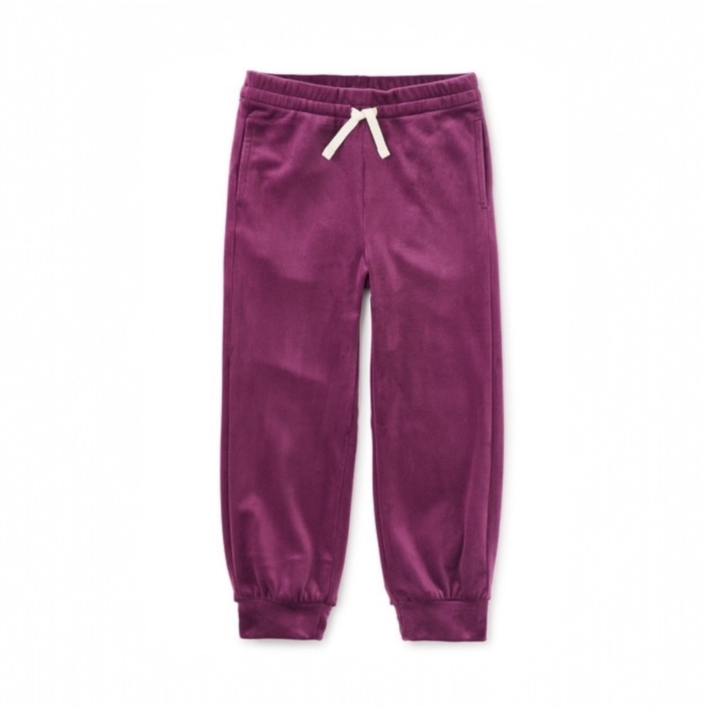 4/$25 Tea Collection Easy Fit Very Velour Joggers Cosmic Berry Purple Girls 14